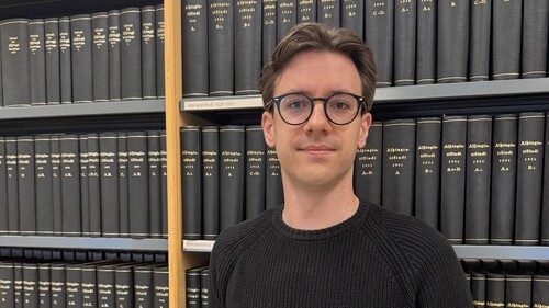 Mgr Przemysław Brzozowski na kwerendzie bibliotecznej w Islandzkiej Bibliotece Narodowej i Uniwersyteckiej w Reykjavíku