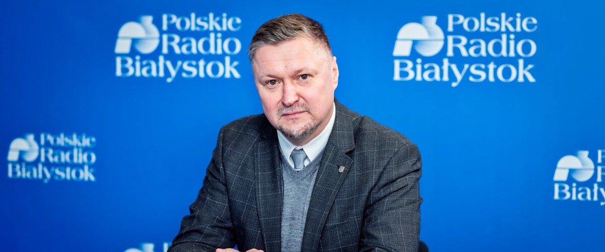 Dziekan Wydziału Prawa UwB - prof. Artur Olechno w Polskim Radiu Białystok o AI i Dniu Otwartym, foto: Sylwia Krassowska, Polskie Radio Białystok