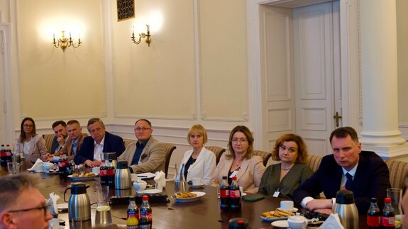 Spotkanie Konferencji Dziekan&oacute;w Uniwersyteckich Publicznych Wydział&oacute;w Prawa z Ministrem Sprawiedliwości Waldemarem Żurkiem, Ministrem Nauki i Szkolnictwa Wyższego - dr. Marcinem Kulaskiem oraz prof. Marią Mr&oacute;wczyńską - Podsekretarz Stanu