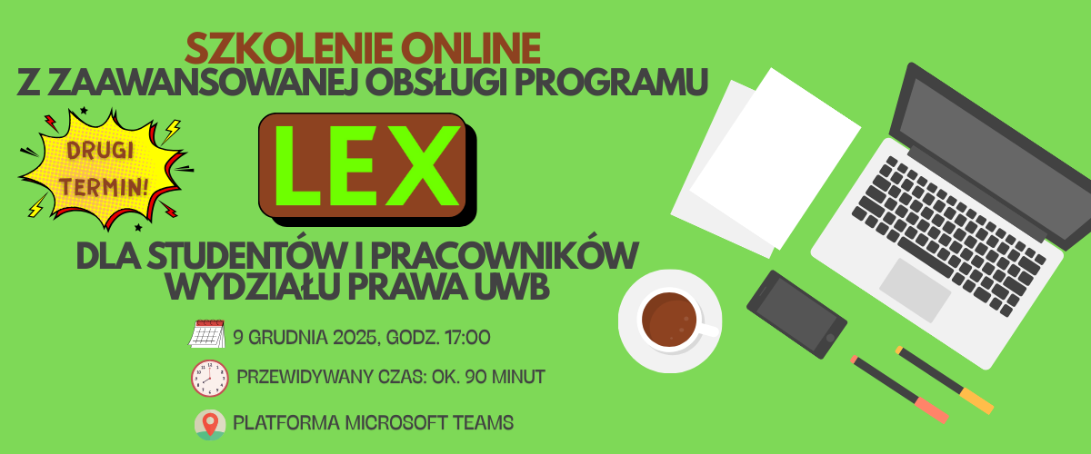 Dodatkowe szkolenie z LEX-a - grafika informacyjna